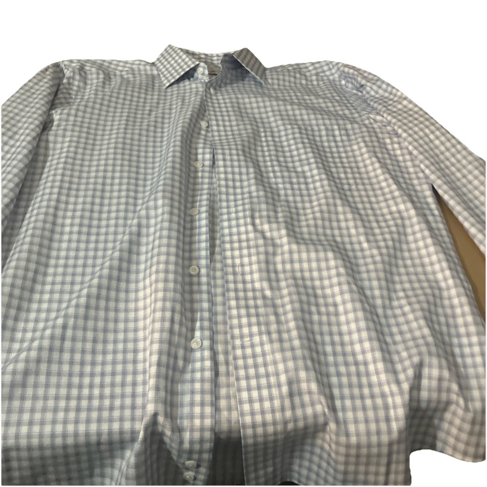 Joseph Abboud Dress Shirts (Lot of 3)  Mens 16.5 34/35 Tan Plaid Egyptian Cotton - Picture 5 of 8